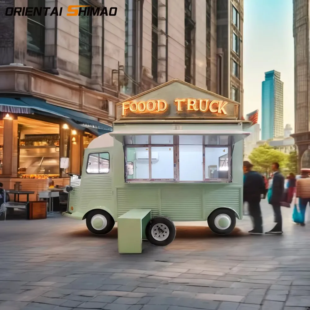 Bagong debut: ang light green na pizza food truck ay nangunguna sa bagong mobile catering trend