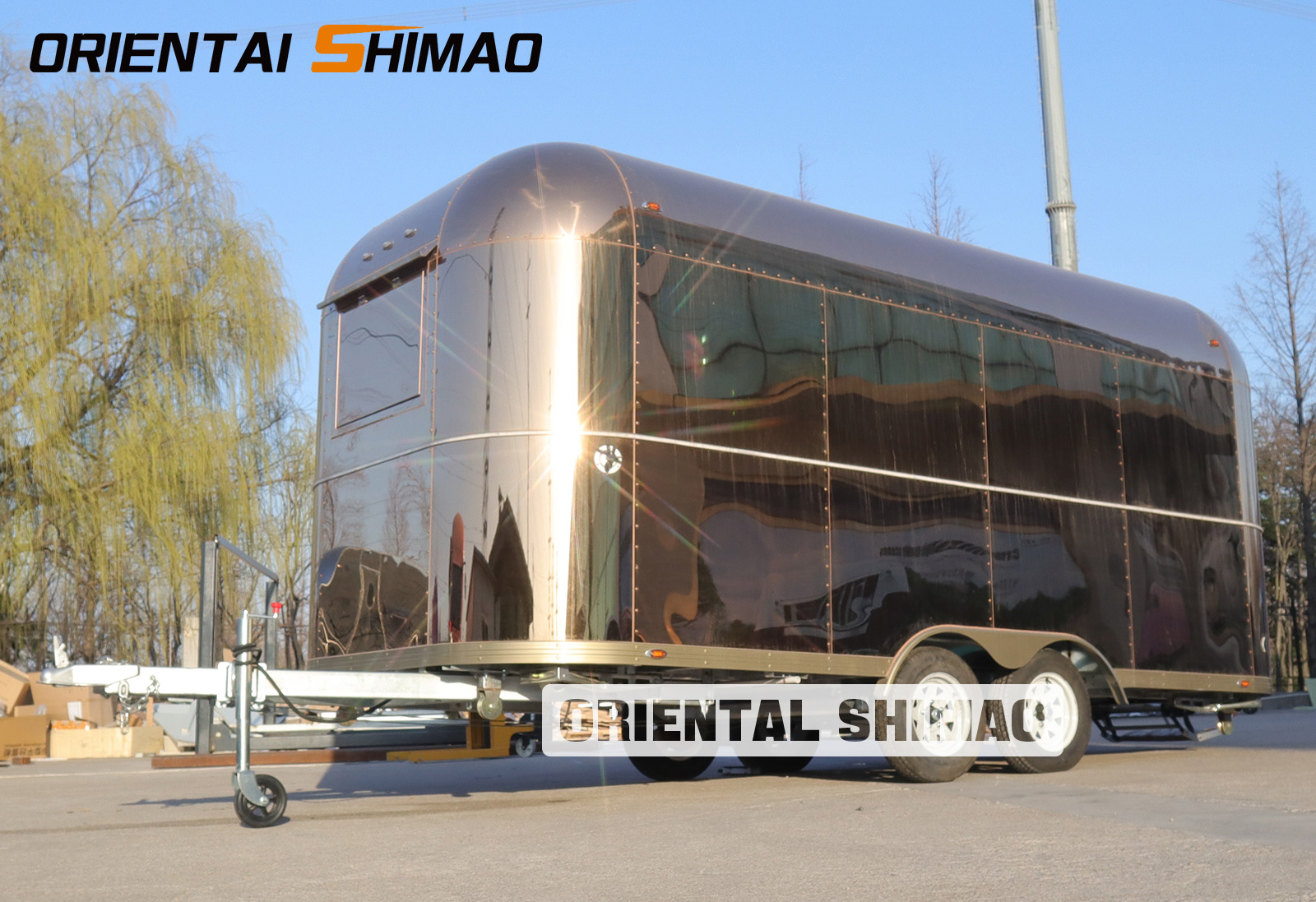 Marangyang Paglulunsad: Rose Gold Stainless Steel Breeze Food Truck