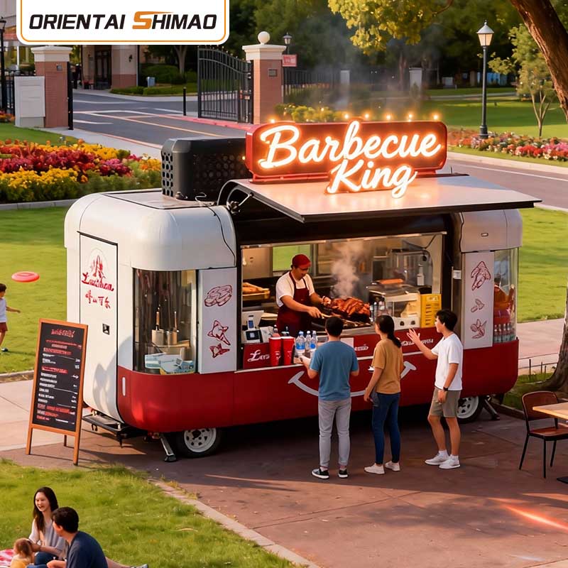Dessert Cart Mobile Kusina Street Food Cart Catering Food Trailer Sweet Concept Food Truck