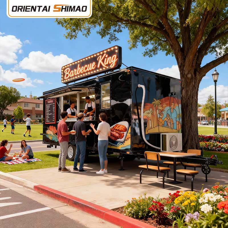 Food Cart Mobile Kusina Commercial Restaurant Equipment Catering Electric Food Trailer Gumamit ng Food Truck sa Kalye