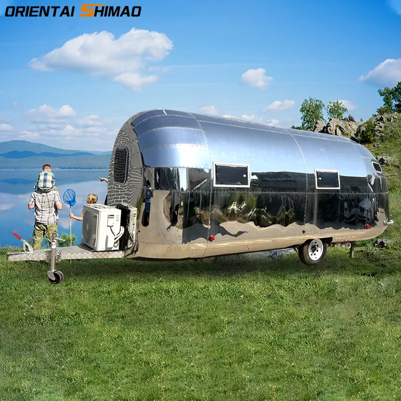 Hindi kinakalawang na asero camper trailer